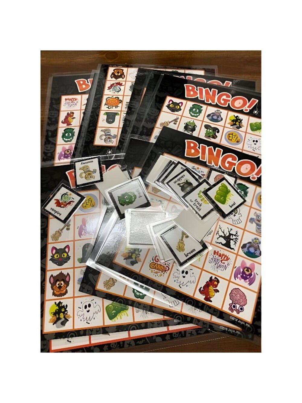 32 Players Halloween Bingo Game, Kids Bingo Cards Set for Large Group